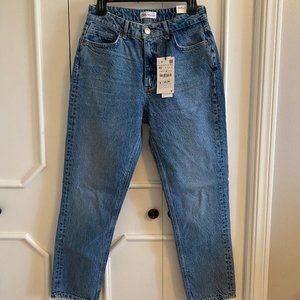 Zara High Rise Slim Ankle Length Jeans - Dark Wash